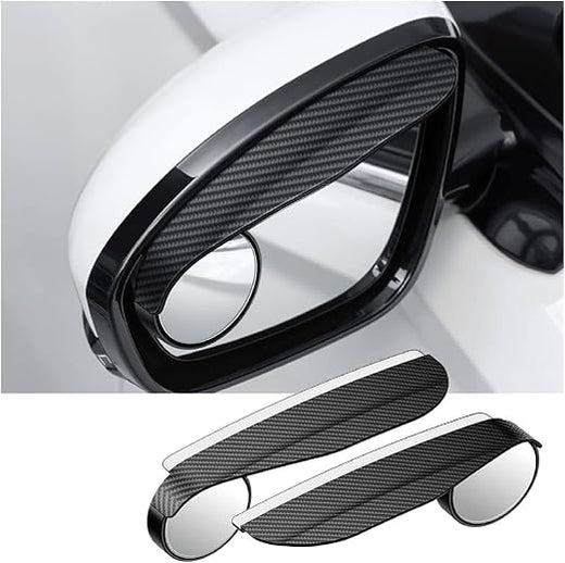 2-in-1 Car Blind Spot Mirror with Rain Visor – HD Wide Angle Adjustable Side View Mirror
