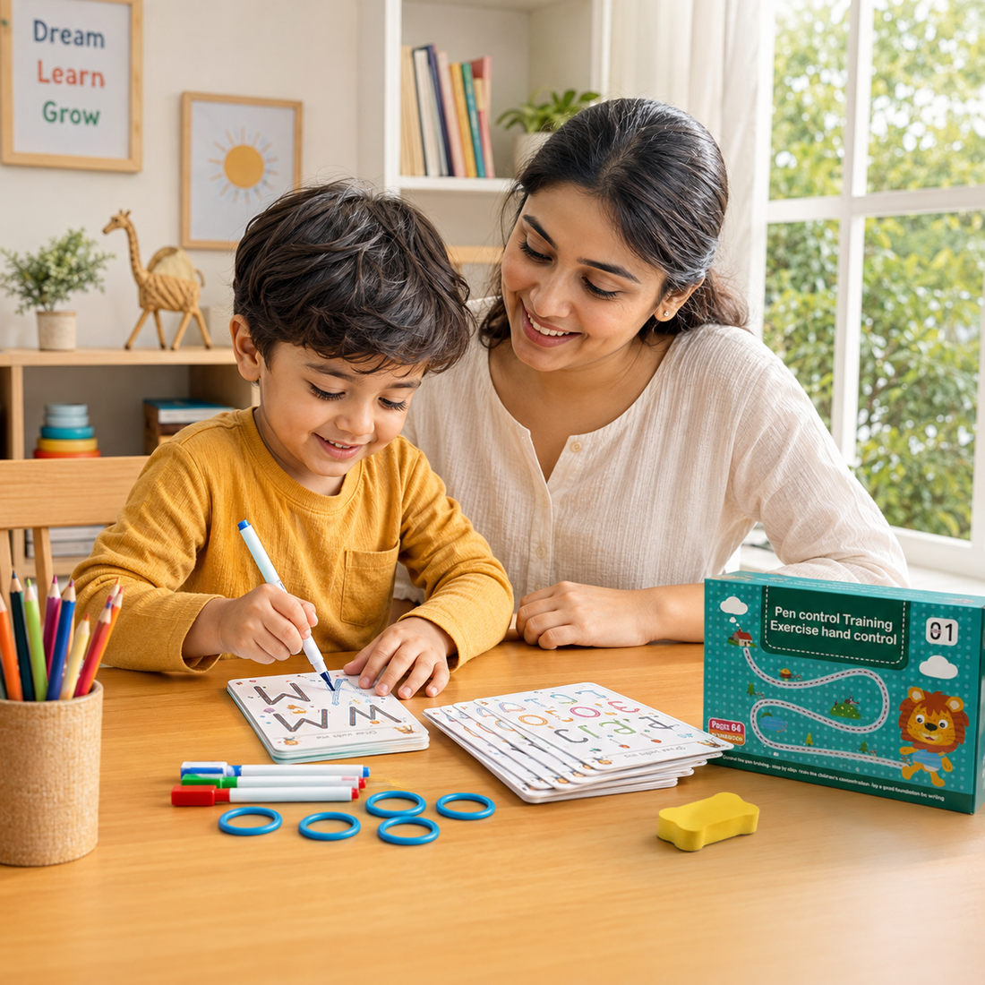 Handwriting Pen Control Training Book for Kids – Learn Alphabets, Numbers & Early Writing Skills