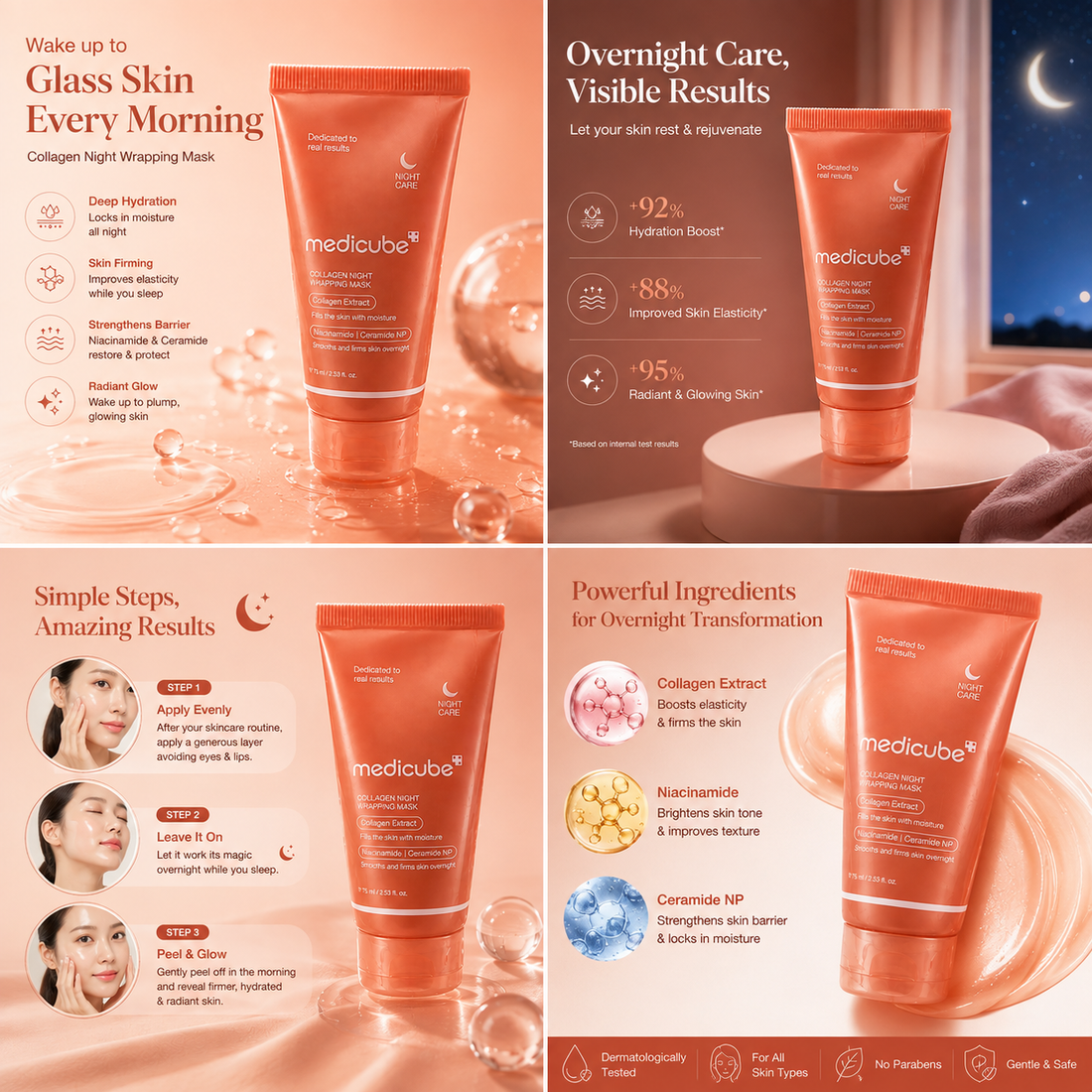 Collagen Overnight Wrapping Peel-Off Facial Mask (Pack of 2) – Buy 1 Get 1 Free