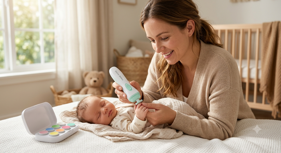 Gentle Baby Electric Nail Trimmer – Rechargeable Nail Care Kit for Newborns, Infants & Toddlers