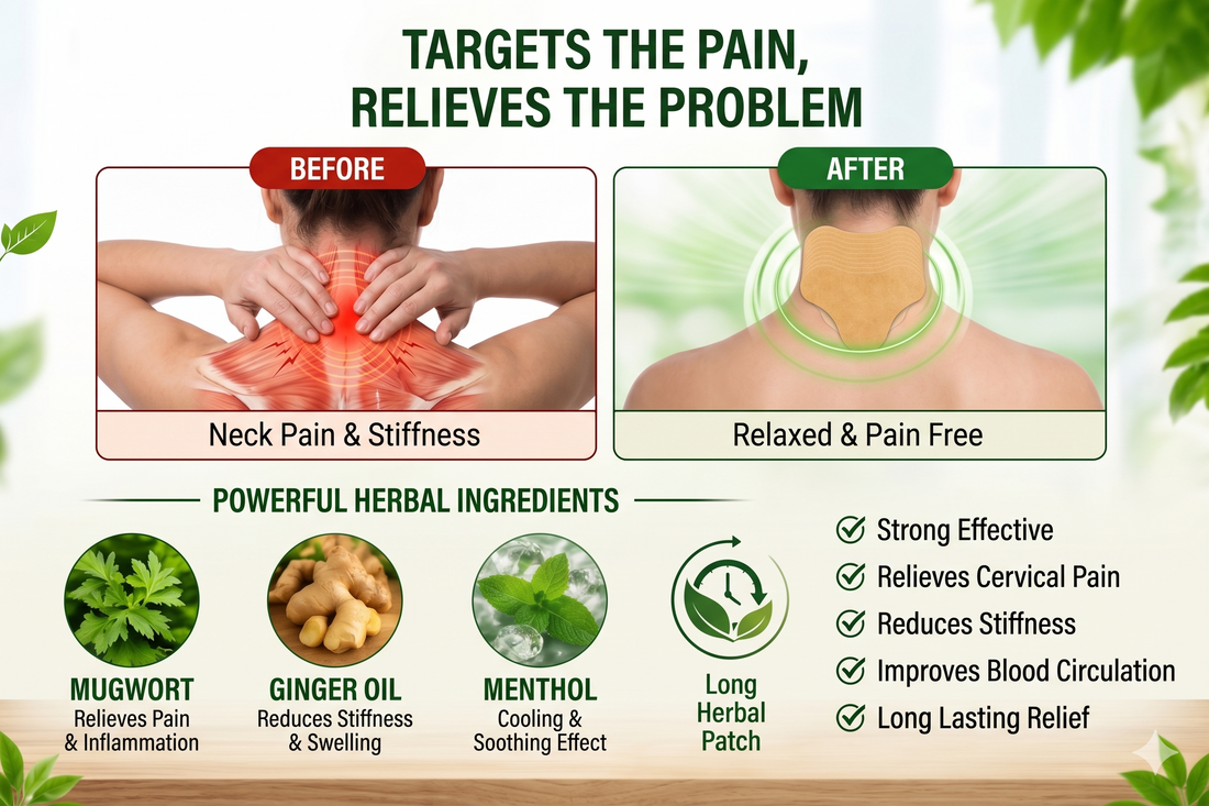 Neck Pain Relief Patch – Buy 1 Get 1 Free (20 Patches)
